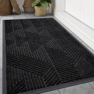 Front Door Mat outside Entrance, Heavy Duty, Sturdy Trap Dirt, Low profile-47x32